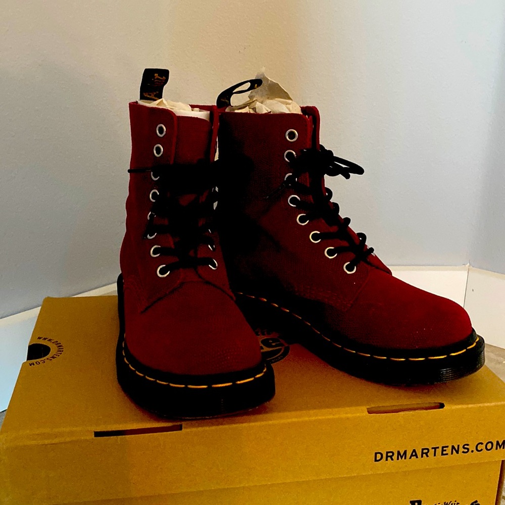 Dr Martens 1460 Pascal Cherry Red Glitter Ray